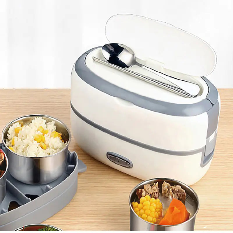 🍱: Multifunctional Electric Heated Lunch Box with Utensils