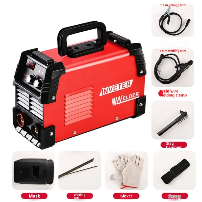 ⚡: 110V Double Voltage Household Welding Machine - Compact Red Home Welder