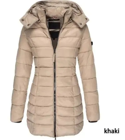 🧥: Long Warm Winter Coat - Cotton-Filled Comfort & Style