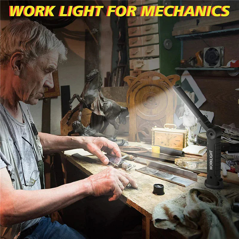 π¦ Rechargeable LED COB Work Light - Magnetic Base Mechanic Flashlight