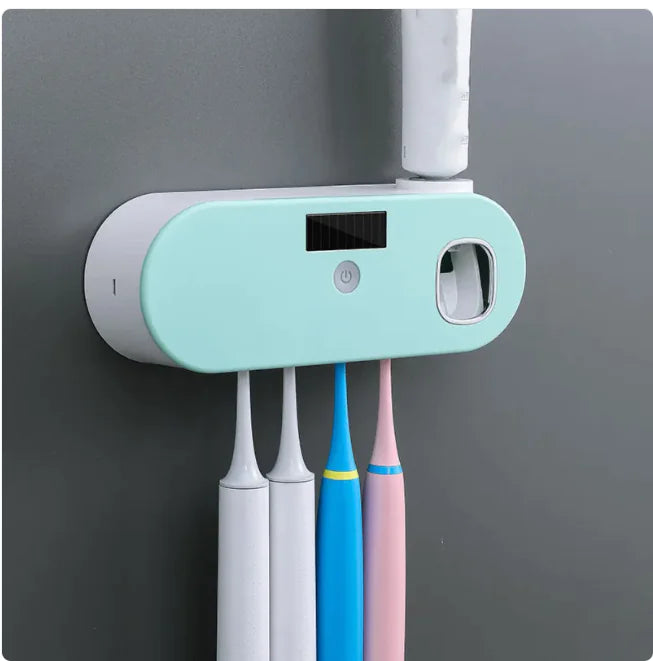 🦷 UV Clean USB Smart Toothbrush Holder & Cup Set - Hygienic Bathroom Organizer