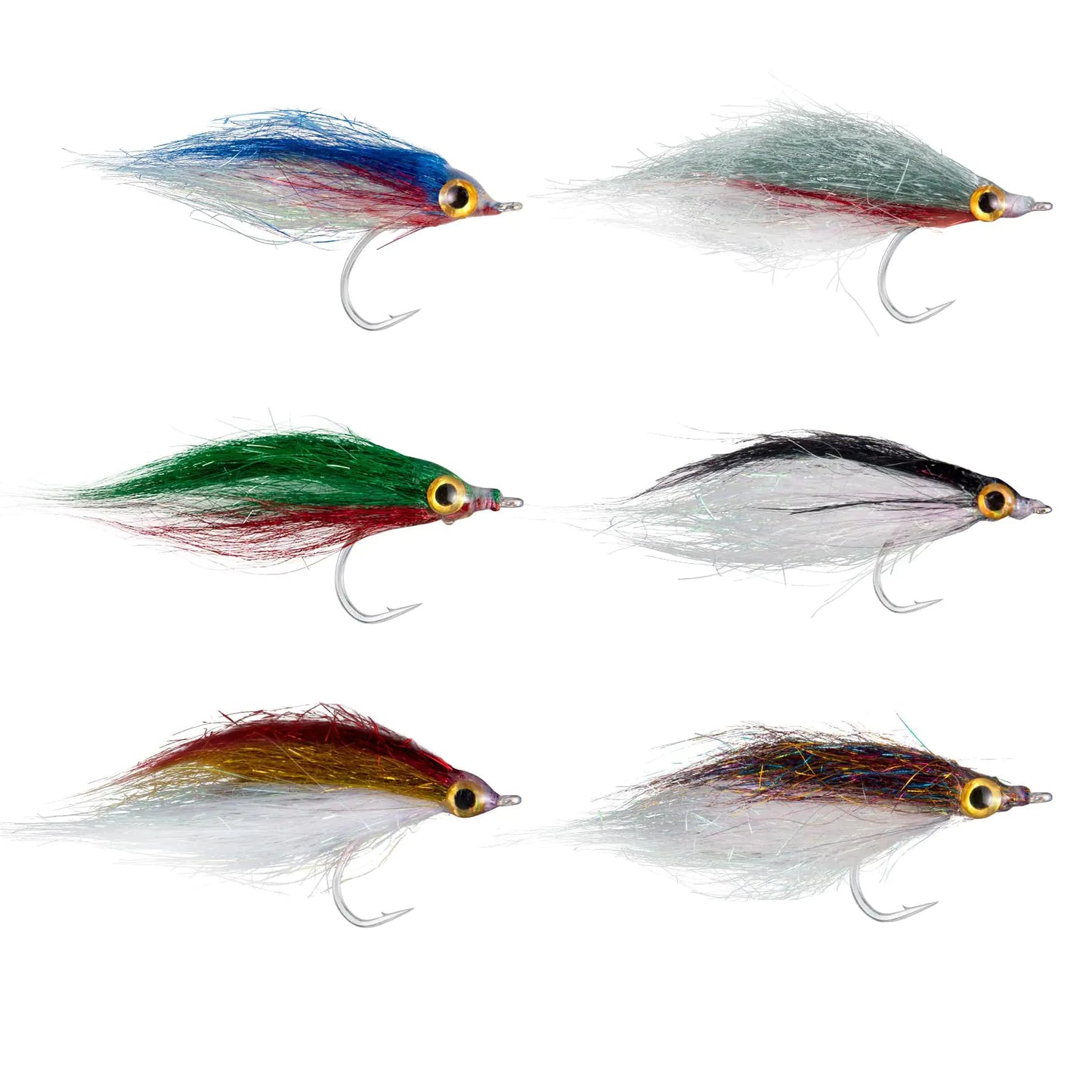 π£ Dr.Fish 6-Pack Wounded Minnow Fly Fishing Flies - Slowly Sinking Baitfish Lures