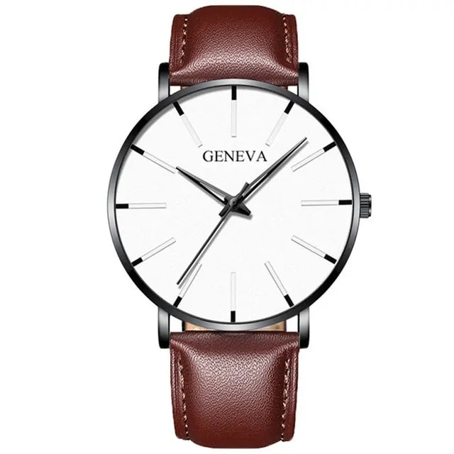 ⌚: Ultra Thin Quartz Watches For Men - Premium Minimalist Timepiece