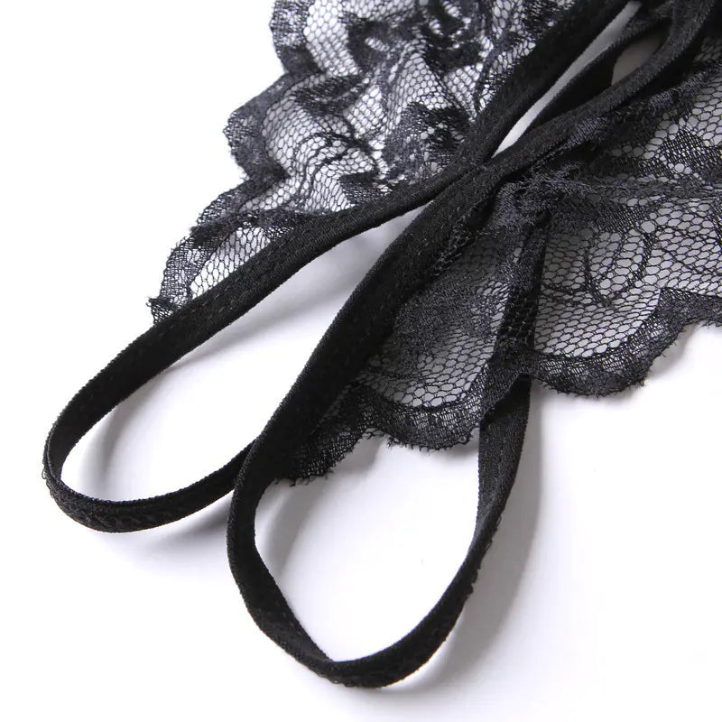 π€: Lace Thong Bodystocking with Open Crotch - Seductive Full Body Lingerie