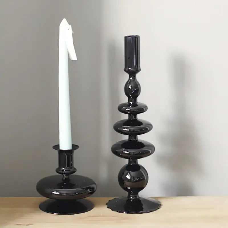🕯️: Rue Glass Candlestick - Elegant Premium Candle Holder