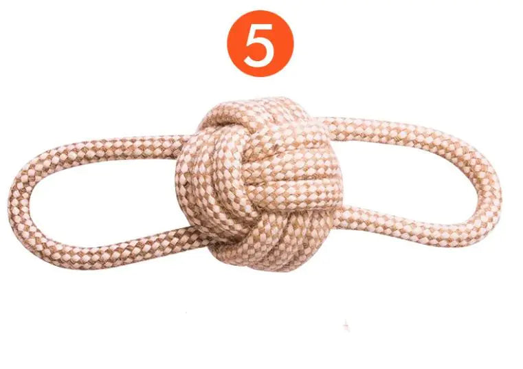 🌿: 9-Pack Sustainable Hemp Rope Dog Toy Chew Set - Organic Cotton Blend