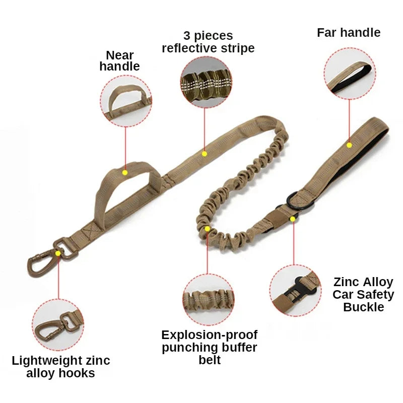 🎖️: Durable Tactical Dog Collar Leash - Military-Grade Walking Set