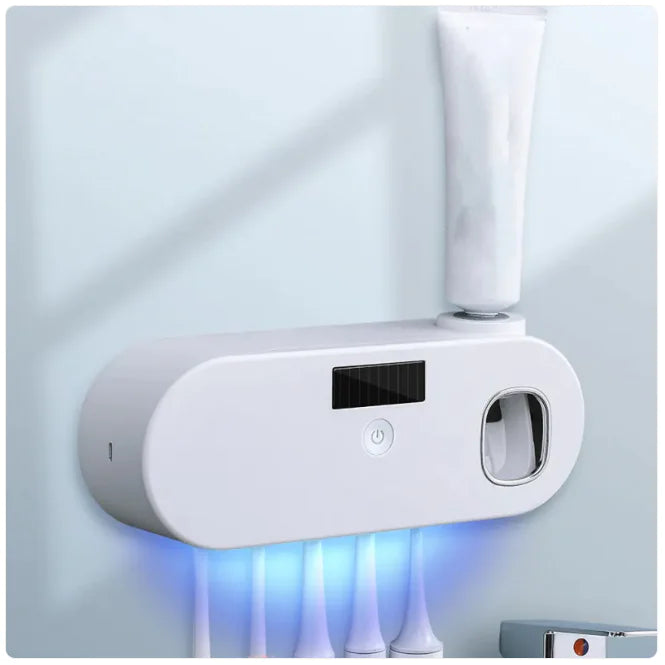 🦷 UV Clean USB Smart Toothbrush Holder & Cup Set - Hygienic Bathroom Organizer