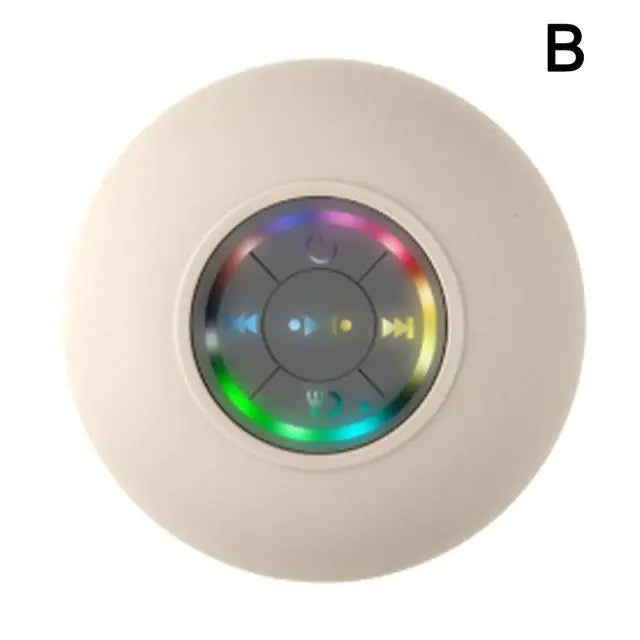 π Waterproof Wireless Bluetooth Speaker - Portable with LED Lights & Suction Cup Design