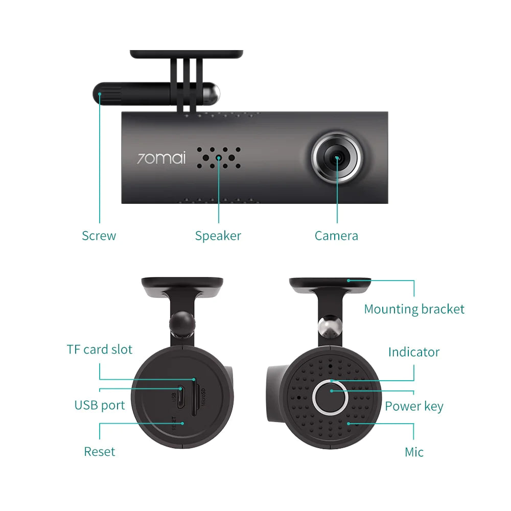 🤖 Smart Car Dash Cam - AI Voice Control WiFi HD Camera with Sony Sensor