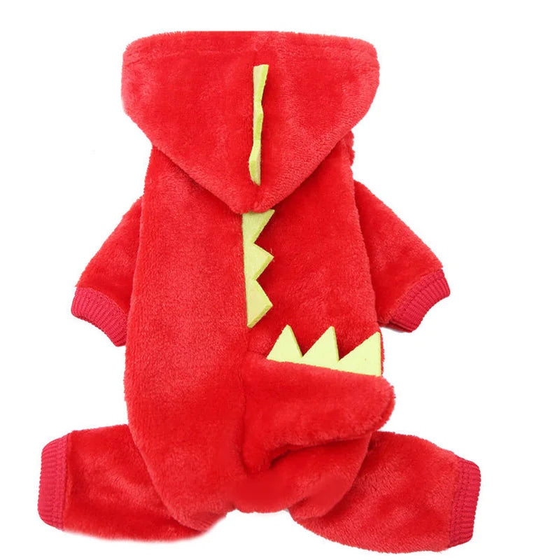 🦕: Themed Dog Clothes for Pets - Coral Fleece Dinosaur Costume