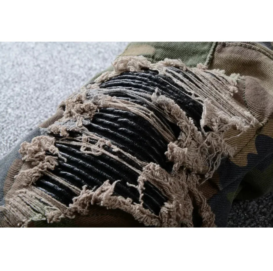 👖: Men's Camouflage Jeans - Rugged Tactical Style Denim