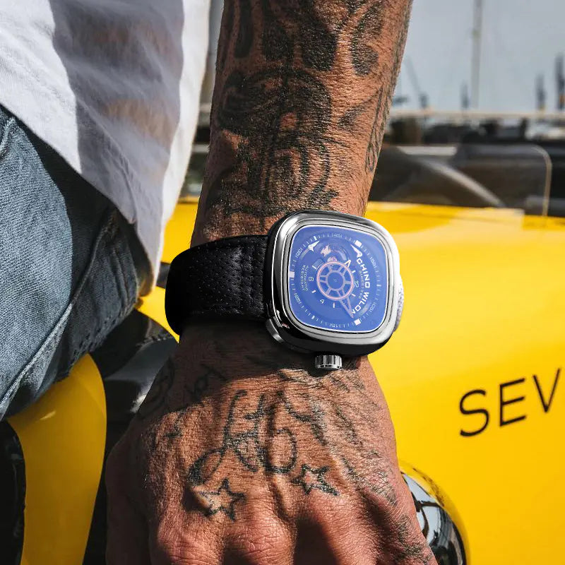 ⌚: Men's Automatic Mechanical Skeleton Watch - Premium Leather Band Timepiece