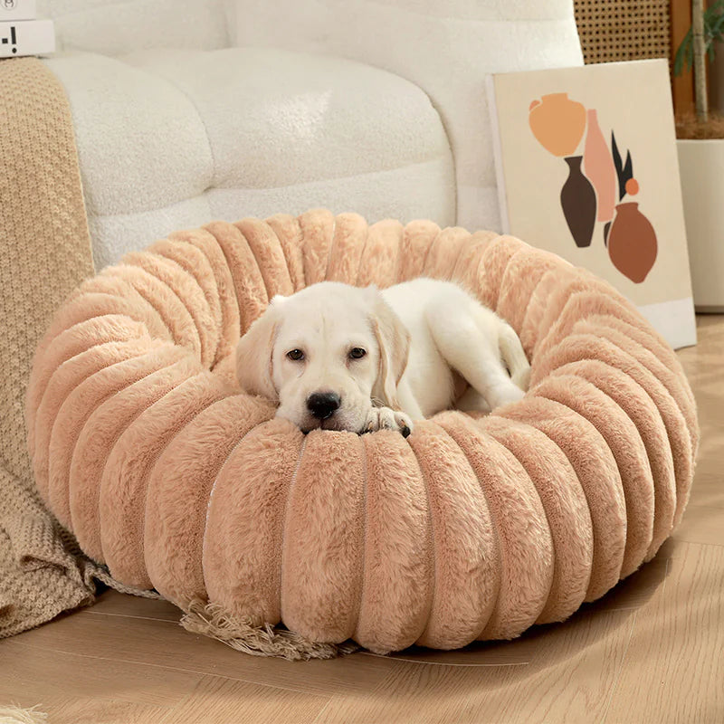 🏠: Plush Round Cat & Dog Nest - Ultra-Soft Winter Comfort Bed
