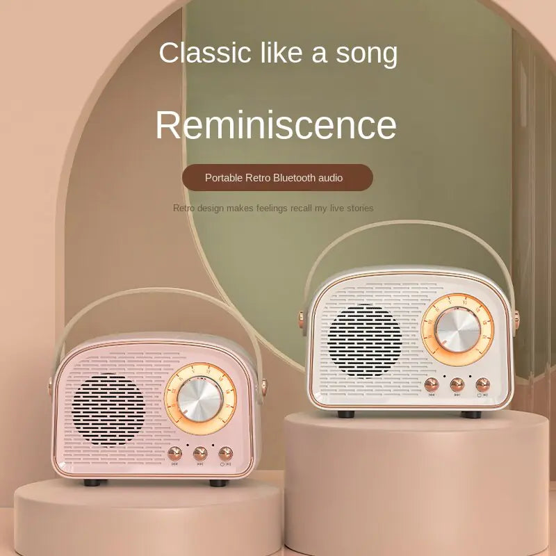 π» Retro Mini Bluetooth Speaker - Vintage Style with Modern Wireless Technology