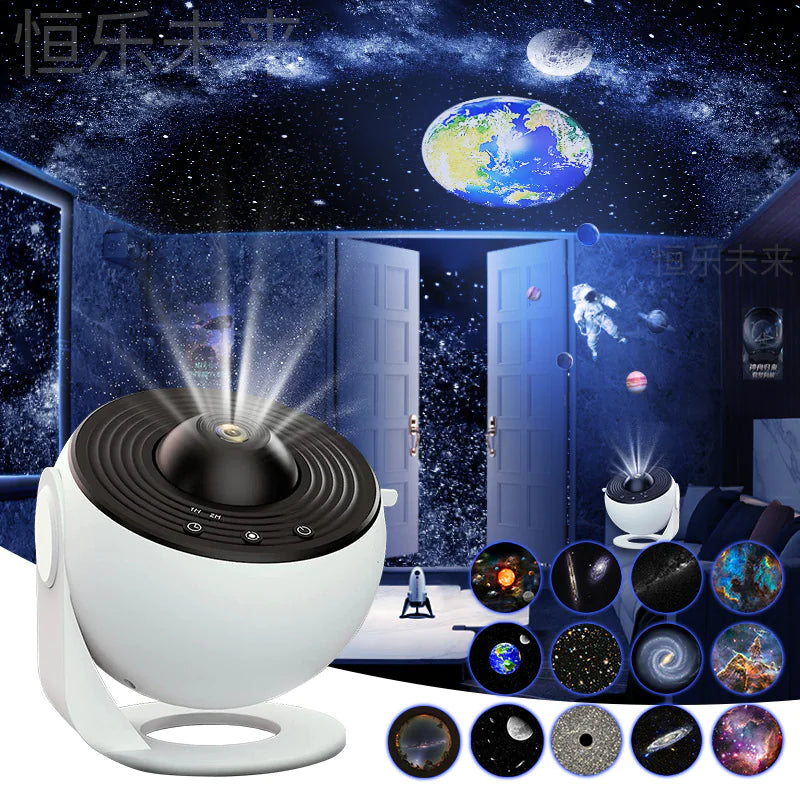 π Galaxy Star Projector - Nebula Night Light with Remote Control & Timer