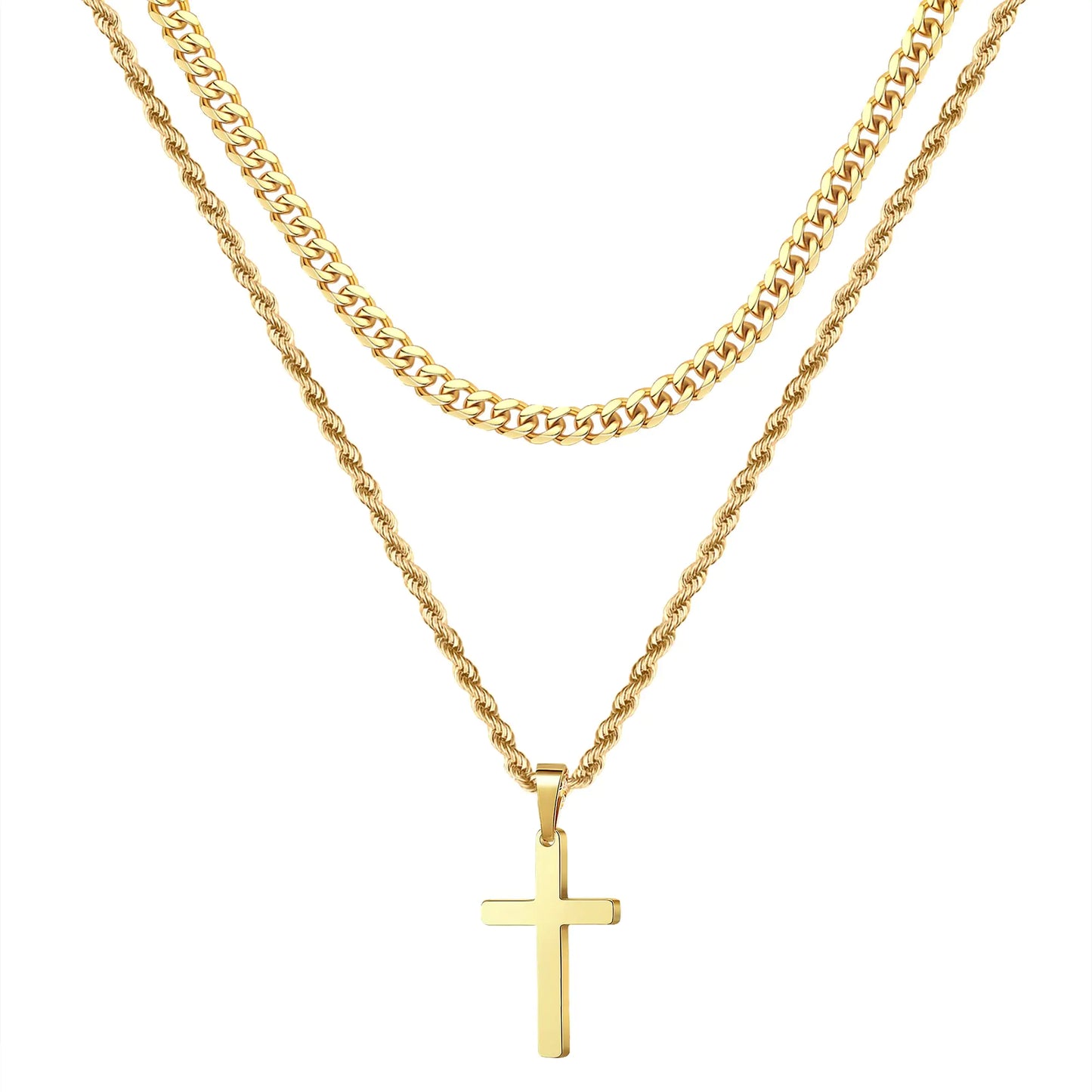 ✝️: Men's Stainless Steel Cross Necklace