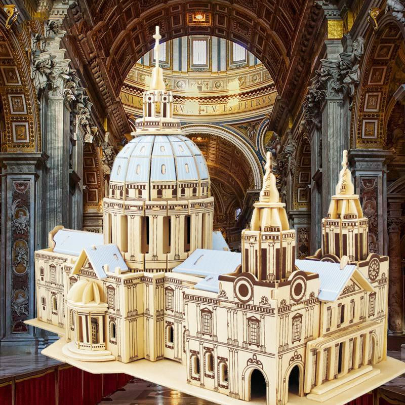 DIY 3D Wooden Puzzle of St. Paul's Cathedral