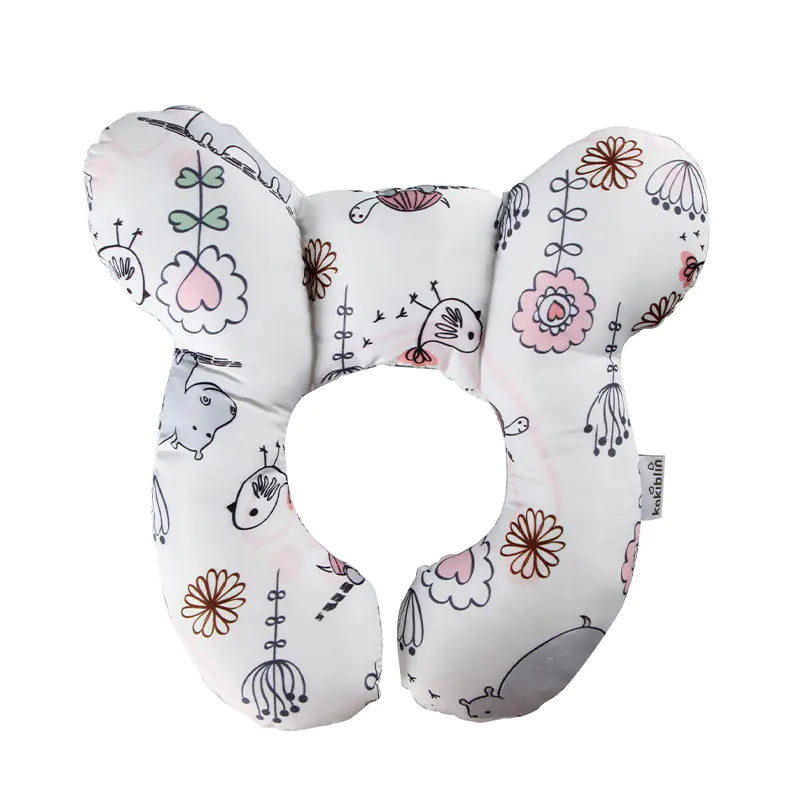🍼 Cartoon Baby U-Shape Neck Pillow - Soft Travel Support with Adorable Designs