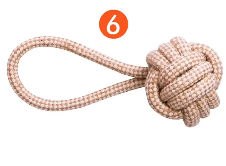 🌿: 9-Pack Sustainable Hemp Rope Dog Toy Chew Set - Organic Cotton Blend