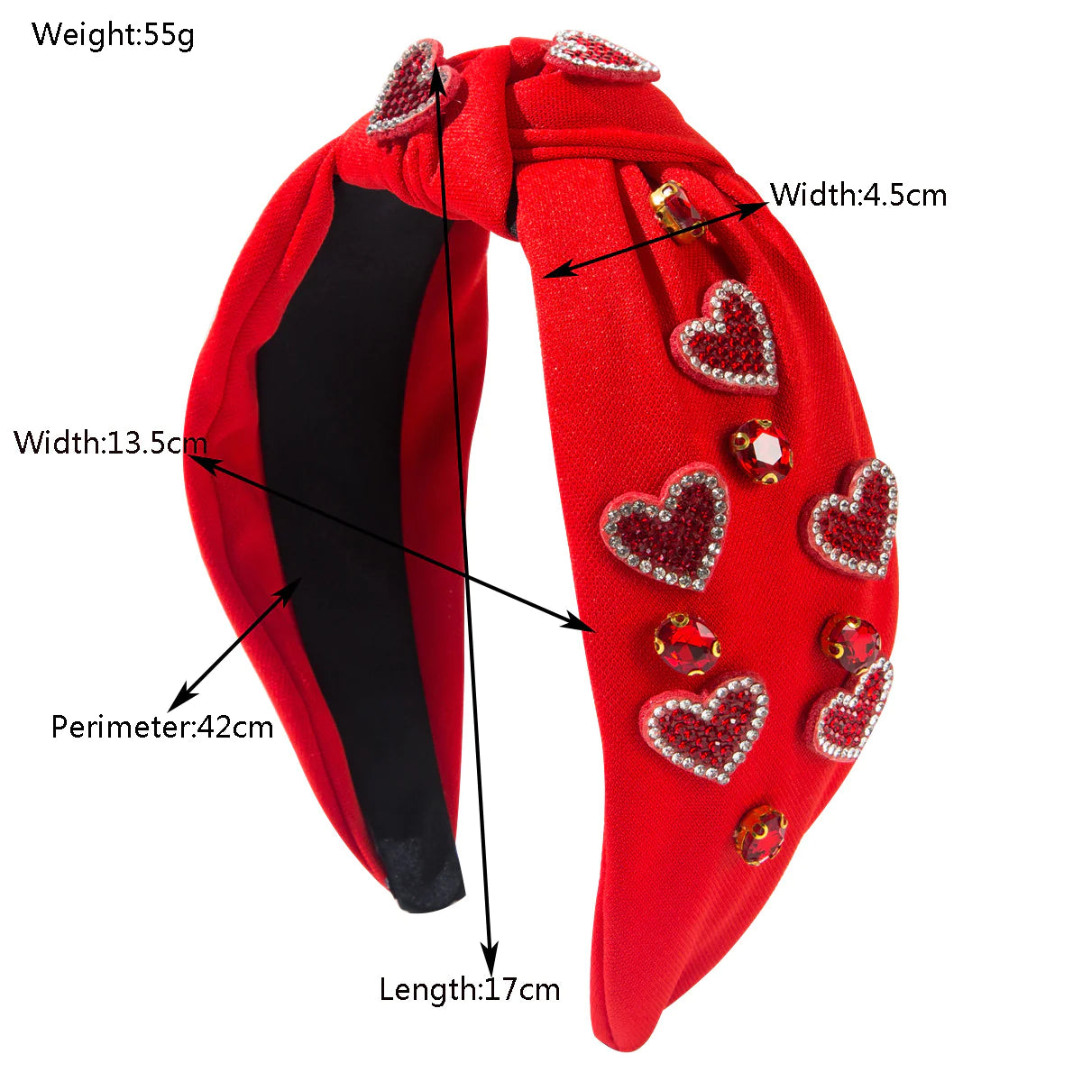 π Valentine's Day Headband Knotted Love Accessories - Romantic Hair Fashion