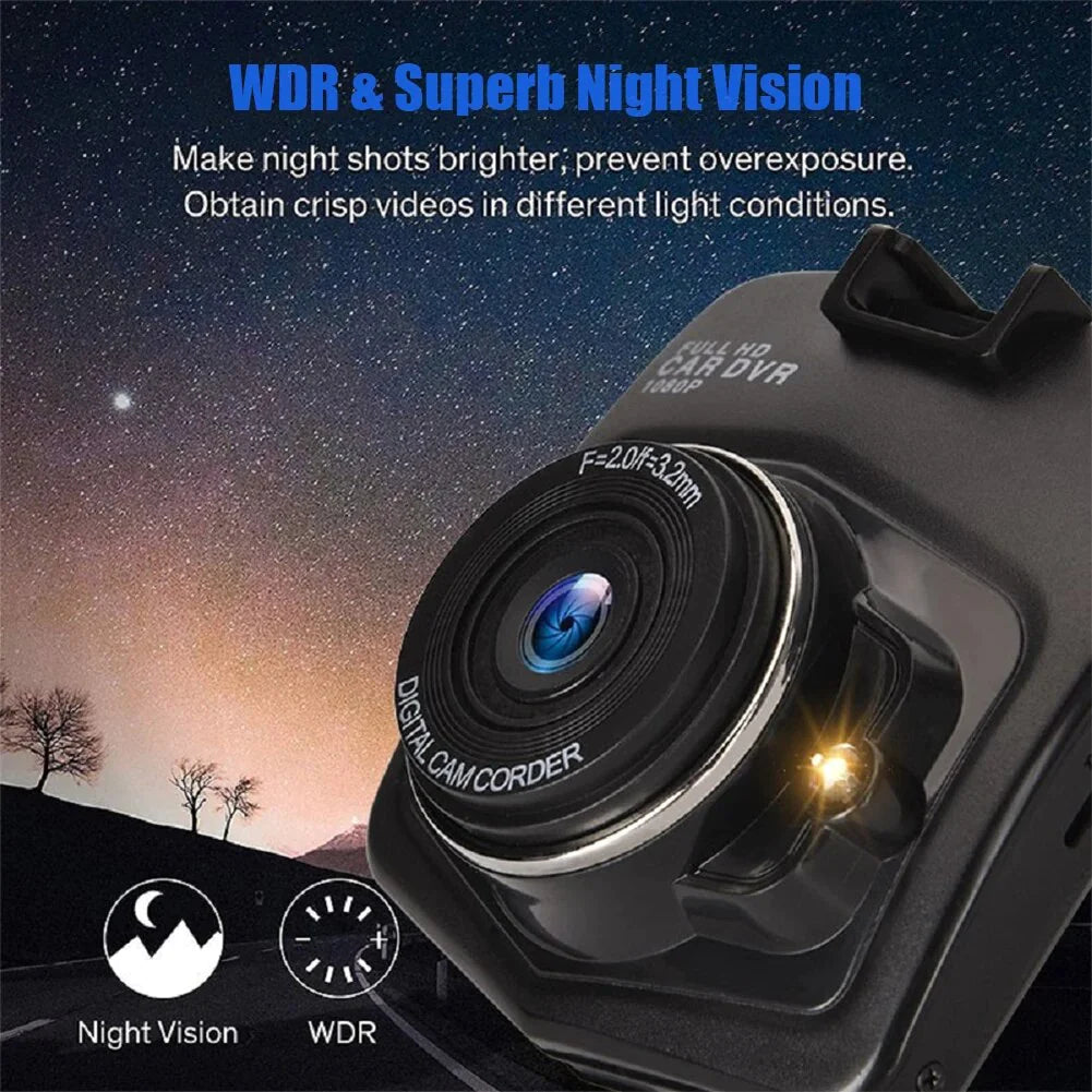 📹: 2.4" Full HD 1080P Dash Cam - Car DVR Front/Rear Camera with Night Vision