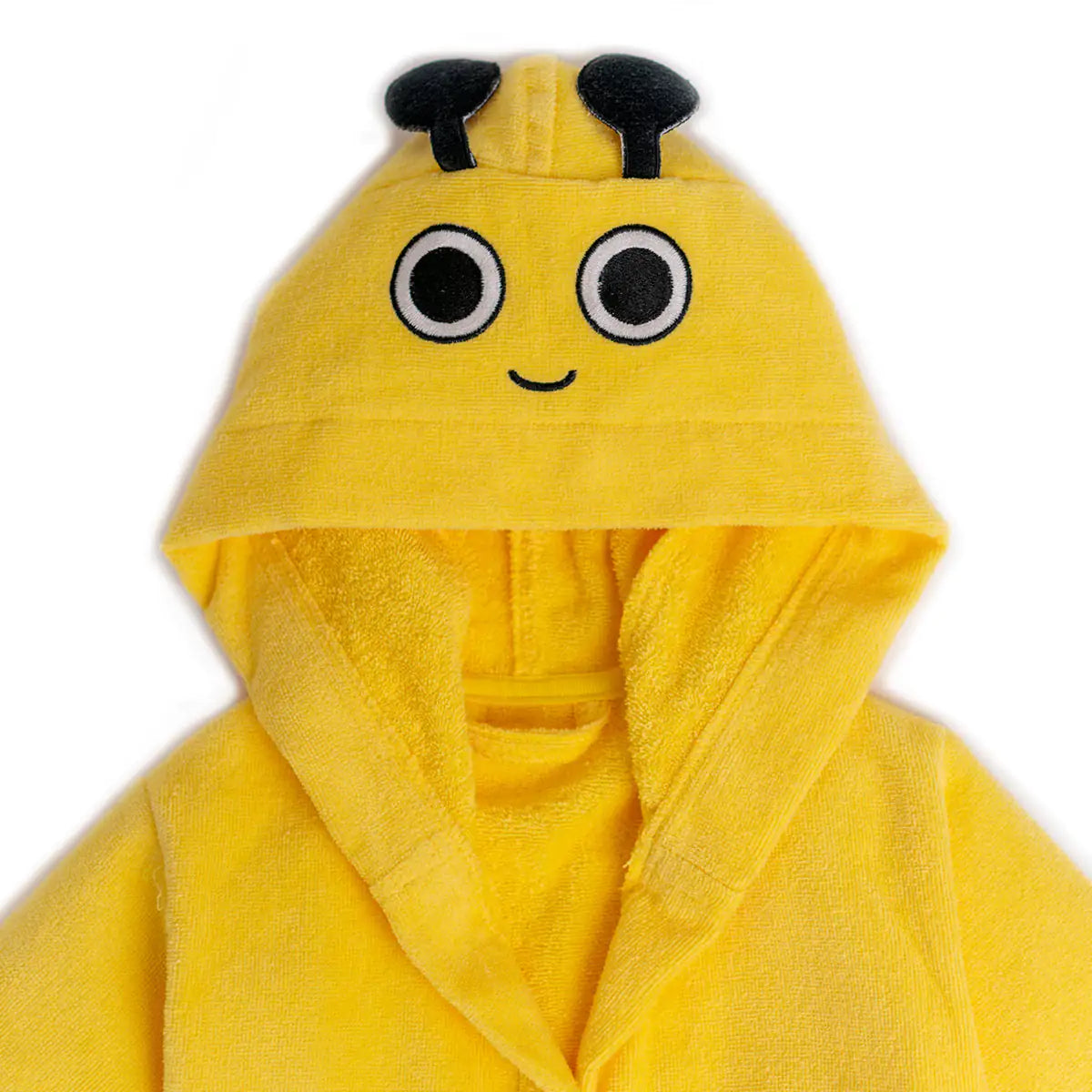 π: Milk&Moo Buzzy Bee Velvet Hooded Bathrobe - Luxurious Kids Robe