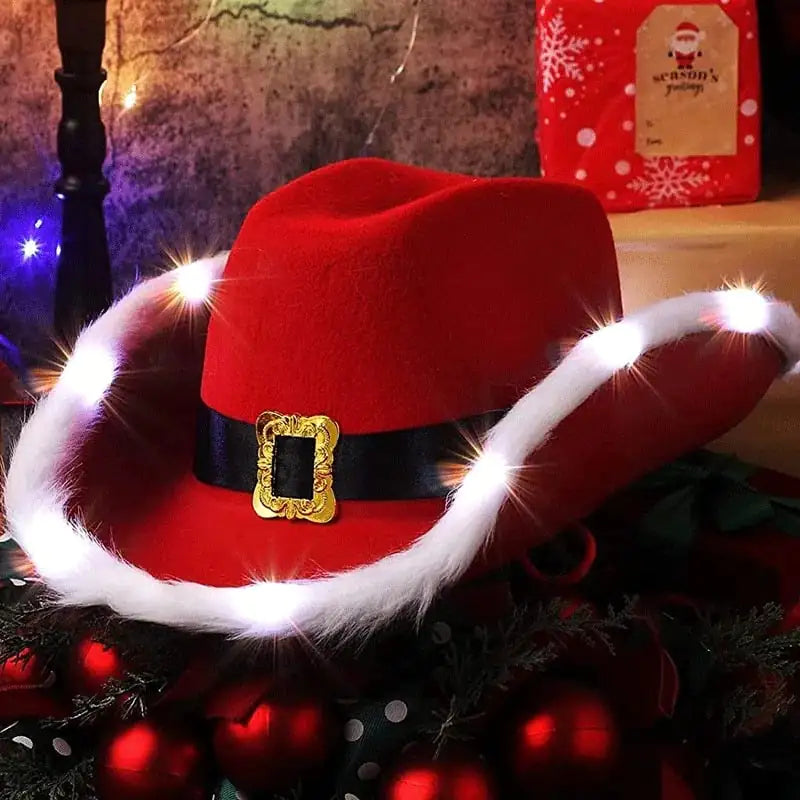 🤠: LED Cowboy Hat Lamp - Christmas Party Light-Up Western Hat