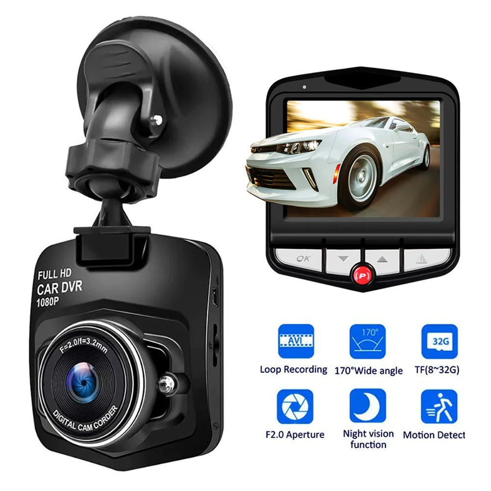📹: 2.4" Full HD 1080P Dash Cam - Car DVR Front/Rear Camera with Night Vision