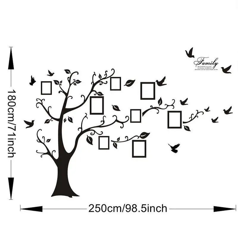 π³ Family Tree Wall Art Sticker - Customizable Home Decor