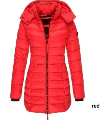 🧥: Long Warm Winter Coat - Cotton-Filled Comfort & Style