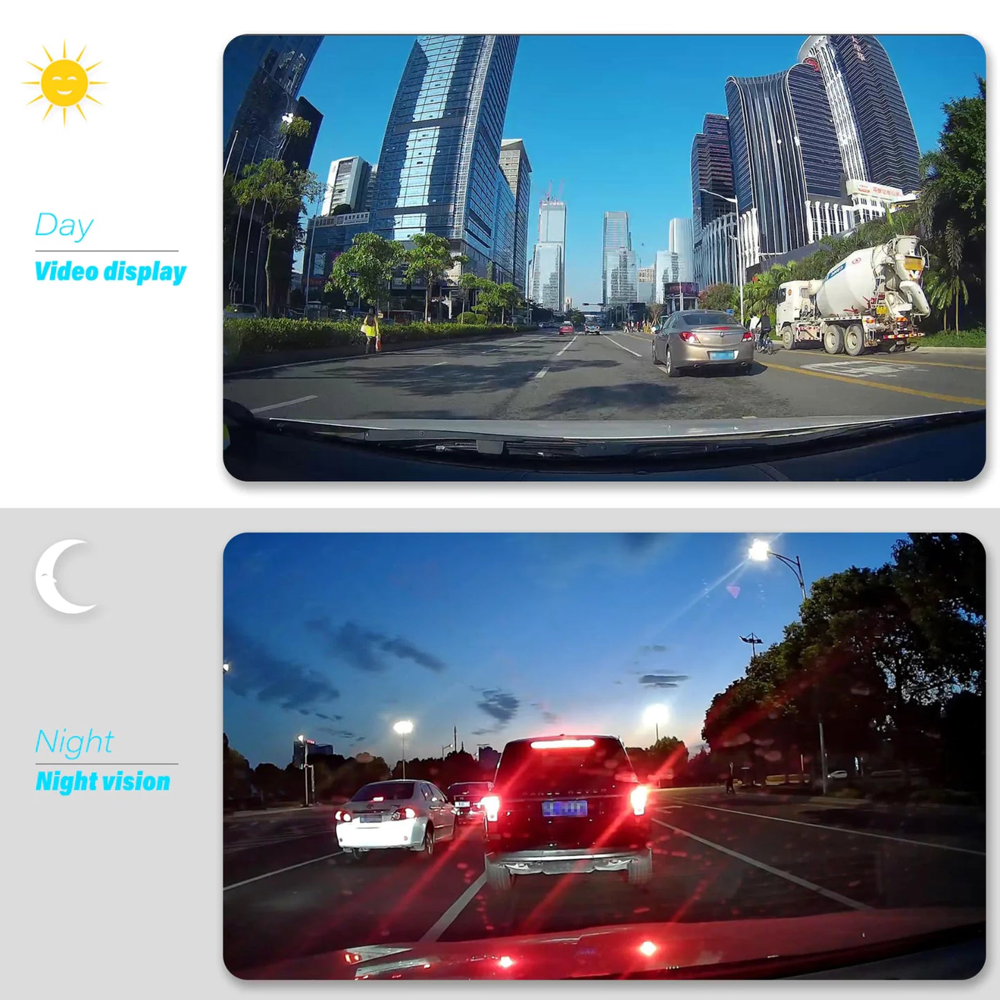 📱 4" Touch Screen Dash Cam - 1080P Dual Lens Front & Rear DVR