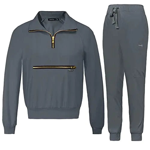π©ββοΈ VIAOLI Women's Scrub Set - Long Sleeve Top & Multi-Pocket Jogger Pants