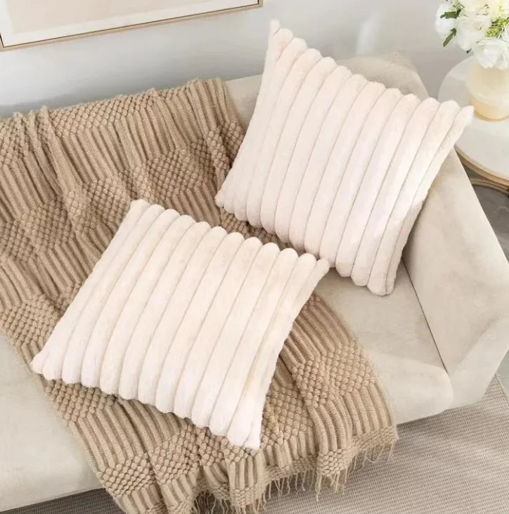 🐰: Faux Rabbit Fur Pillowcase - Ultra-Soft Luxury Plush Pillow Cover