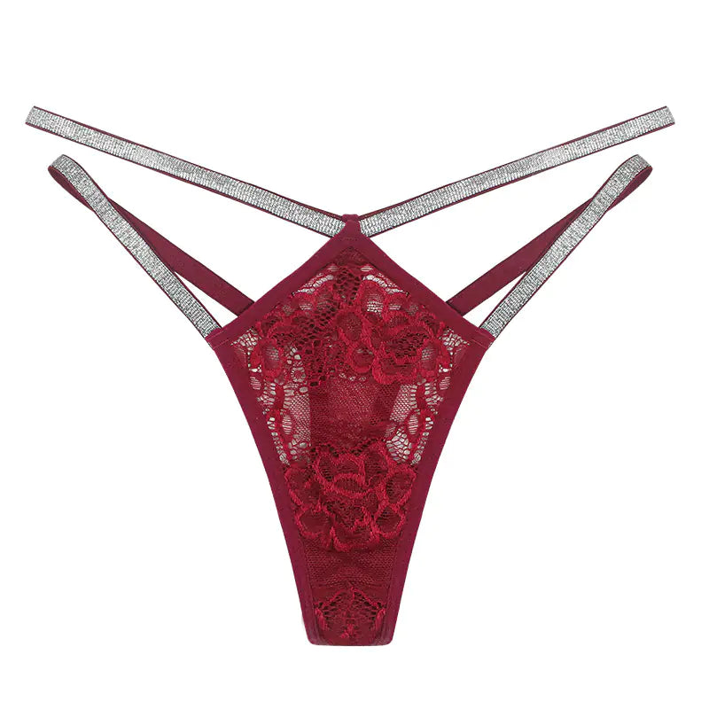 🌸: Women's Lace Mesh Seamless Adjustable Thong Panties - Perfect Fit Comfort