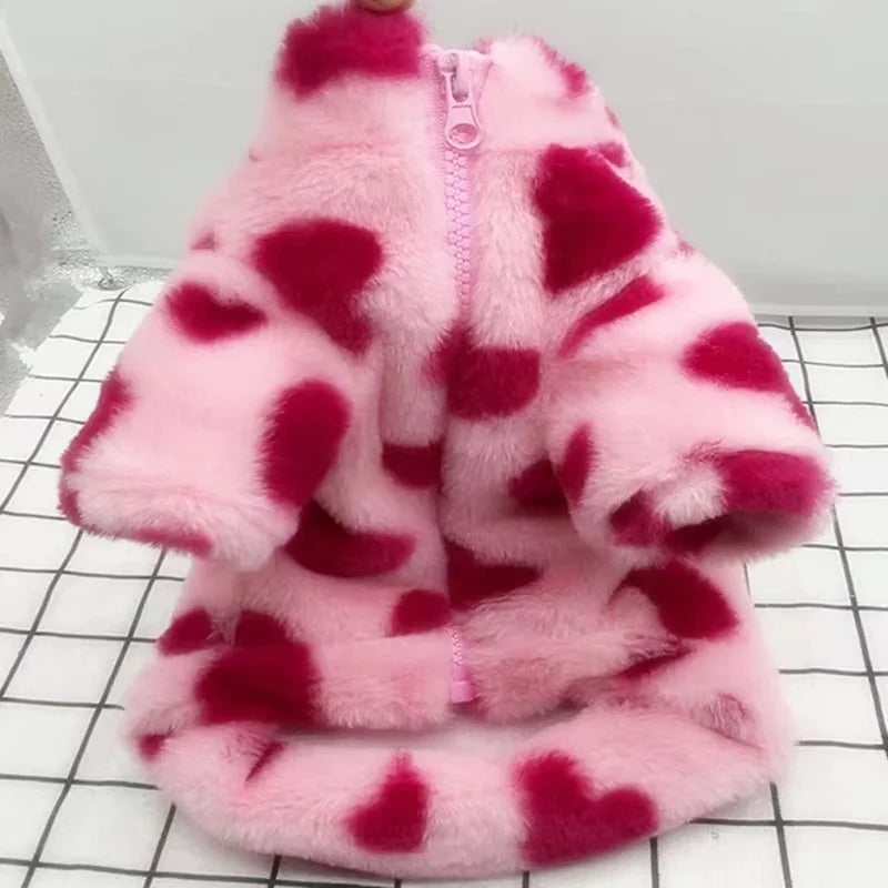 🧥: Plush Warm Dog Coat - Cozy Winter Jacket for Small Breeds
