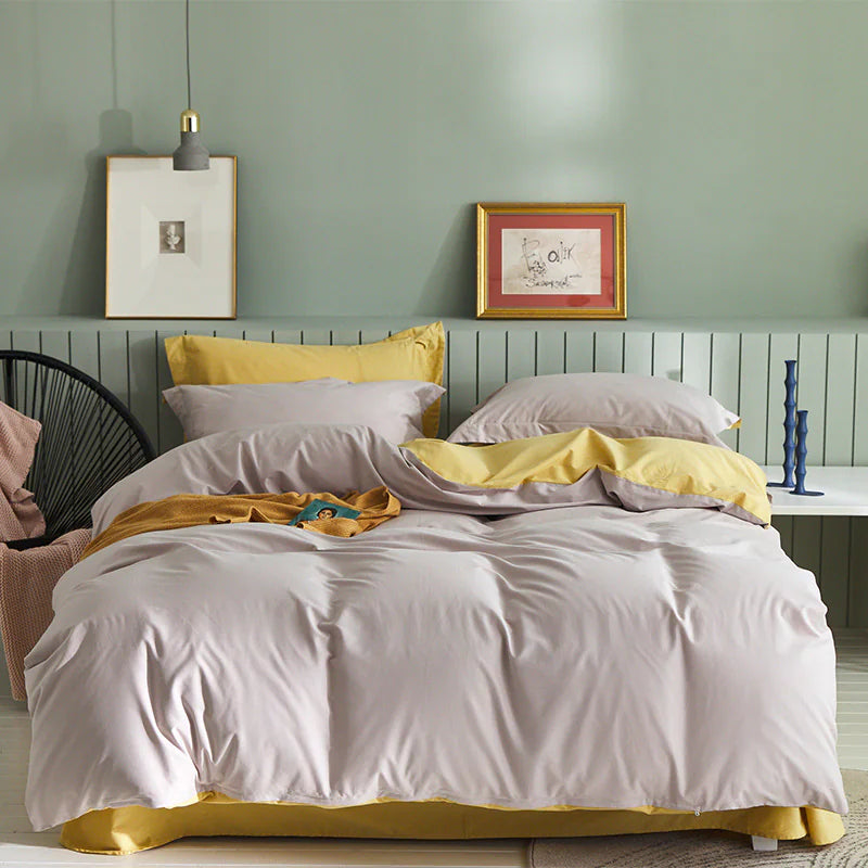 🛏️: Brushed Cotton 4-Piece Fleece Set - Premium Soft Bedding Collection