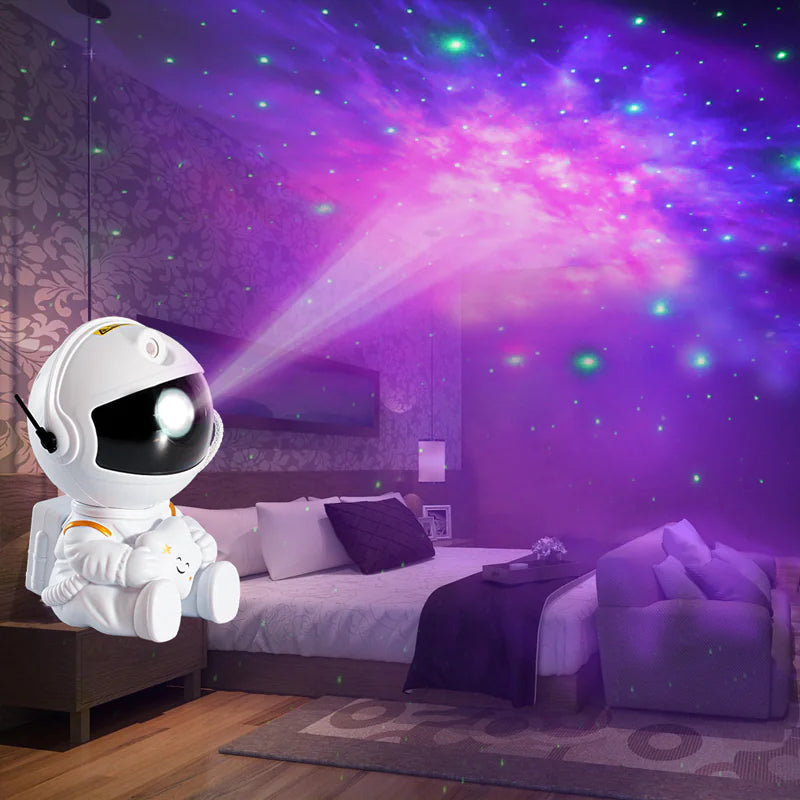 π Astronaut Star Projection Lamp - Galaxy Night Light with Cosmic Projector