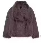 🦊: Women's Faux Fox Fur Coat - Luxurious Winter Glamour