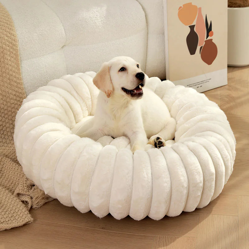 🏠: Plush Round Cat & Dog Nest - Ultra-Soft Winter Comfort Bed