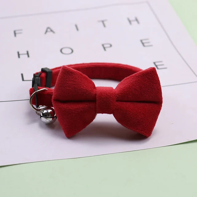 🎀: Plaid Print Pet Bow Tie Collar - Dapper Style Accessory