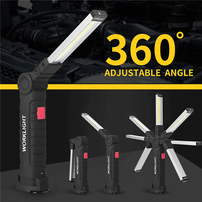 π¦ Rechargeable LED COB Work Light - Magnetic Base Mechanic Flashlight