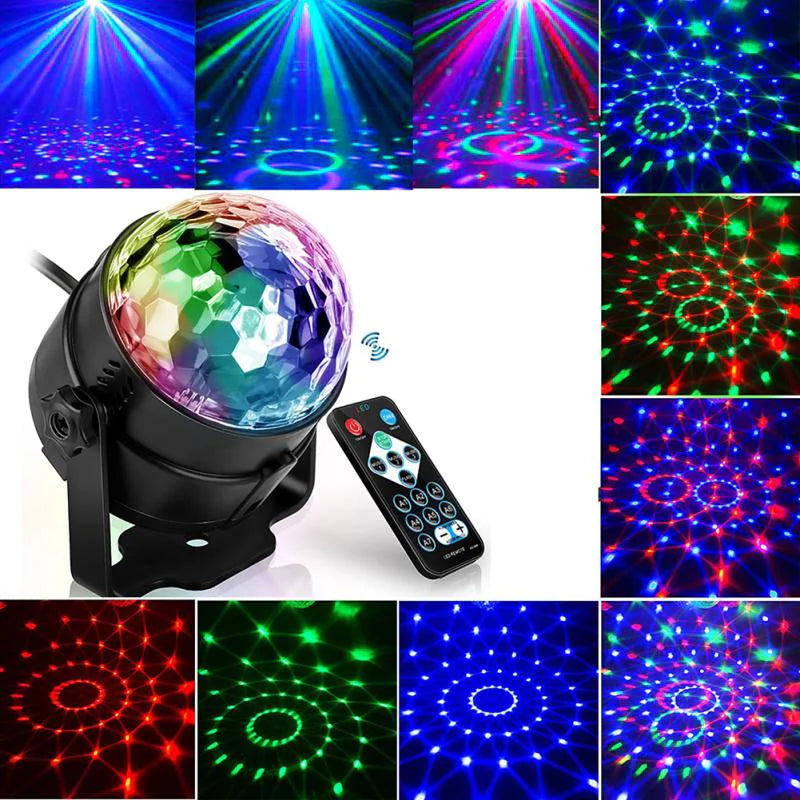 ๐บ: Disco Party Lights Strobe LED DJ Ball - Sound Activated Dance Lamp