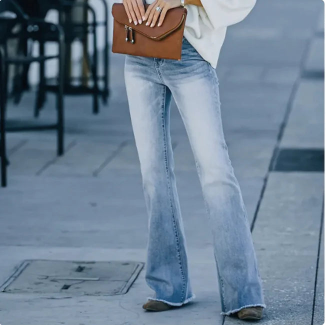 👖: Elevate Slim Flare High-Waist Jeans - Modern Sophisticated Denim