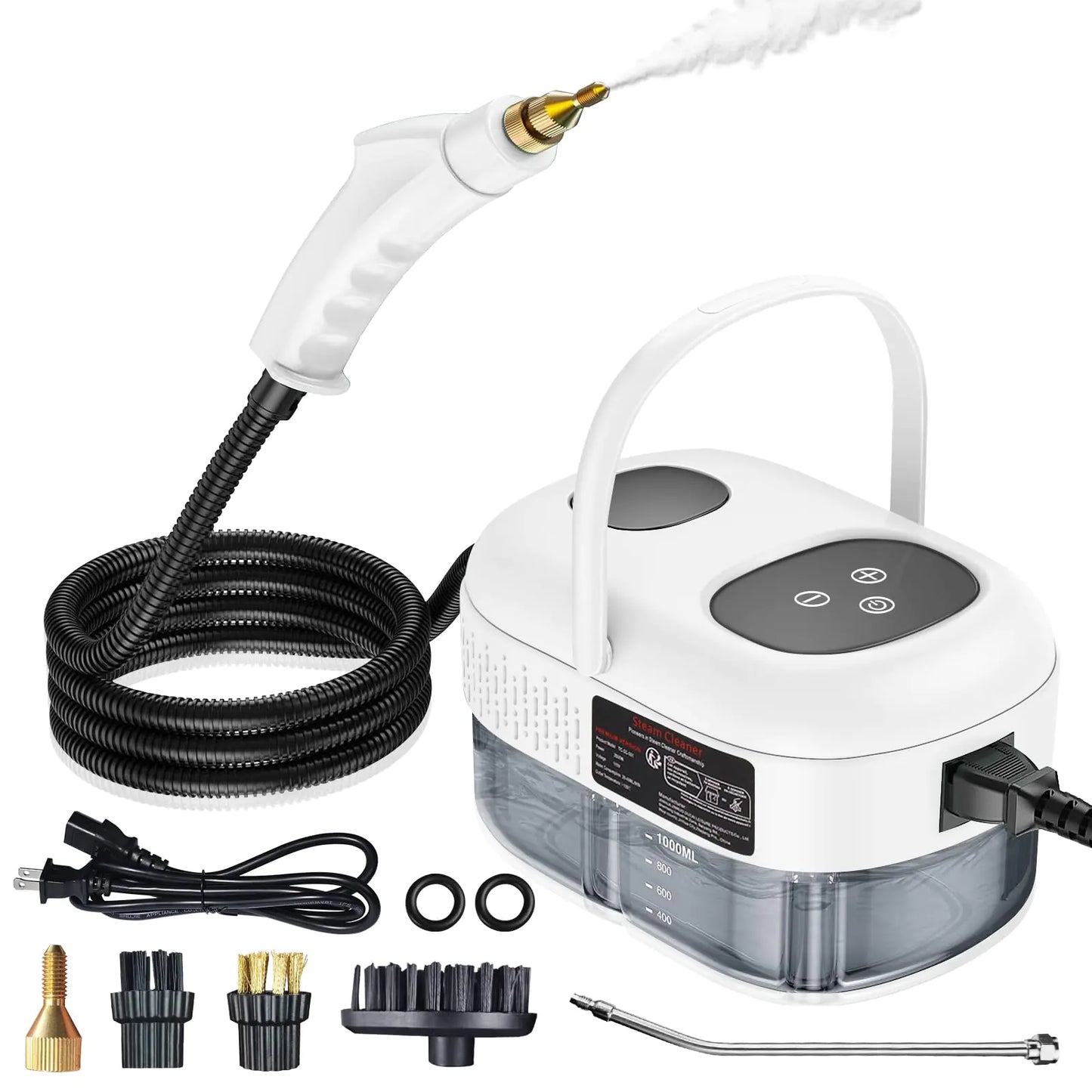 ⚡ 2500W High Pressure Handheld Steam Cleaner with 3 Brushes