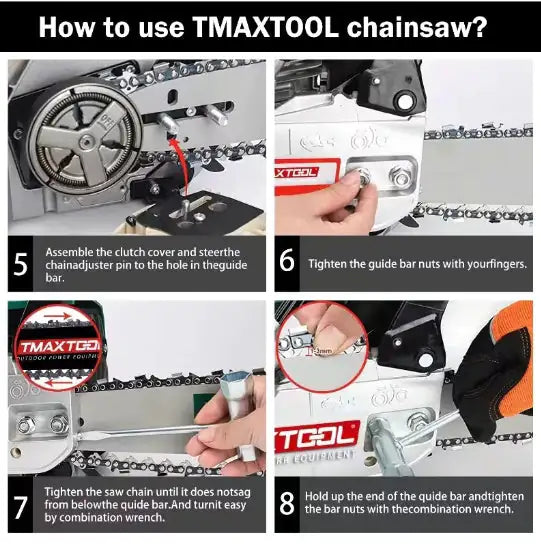 πͺ TMAXTOOL 62cc Gas Chainsaw - 20 Inch Professional 2-Stroke Pruning Saw