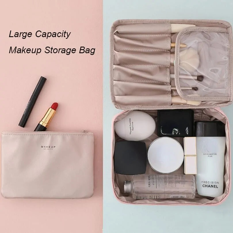 π: Stylish Makeup Bag Organizer - Beauty Essentials Storage