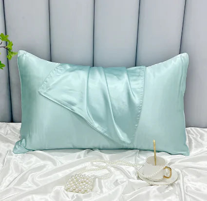 ❄️: Cooling Ice Silk Double-Sided Pillowcase - Temperature Regulating