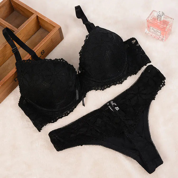 🌸: Lace Thong Set - Women's Sexy Lingerie Outfit for Seductive Appeal