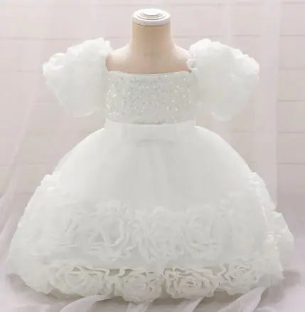 👑 Festive Princess Gown - Elegant Polyester Dress for Special Occasions